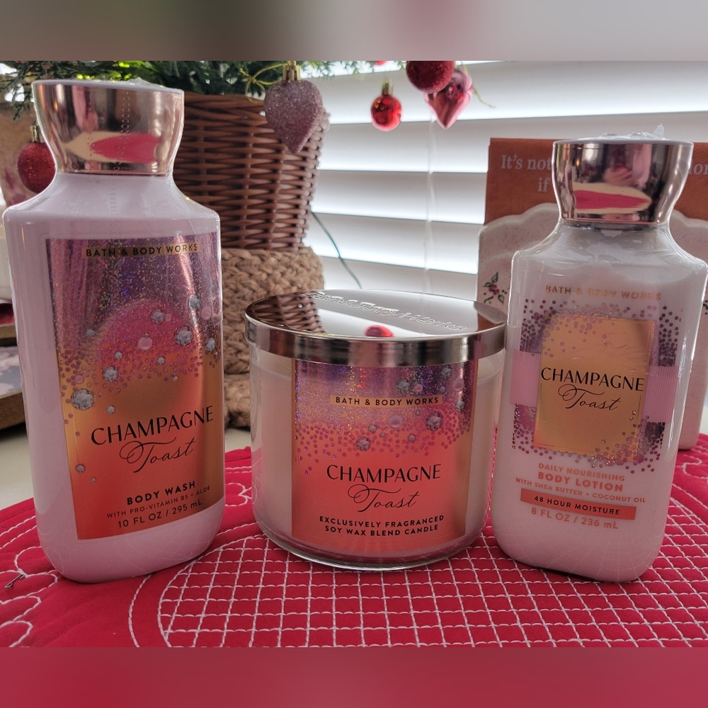 Bath & Body Works Champagne Toast Collection - Pink and Gold